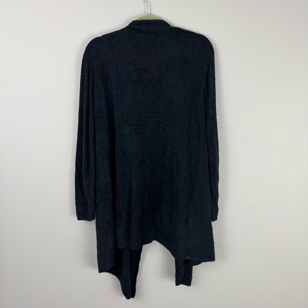 Barefoot Dreams Long Open Front Cardigan size L/XL Black Soft Lounge - Picture 7 of 9